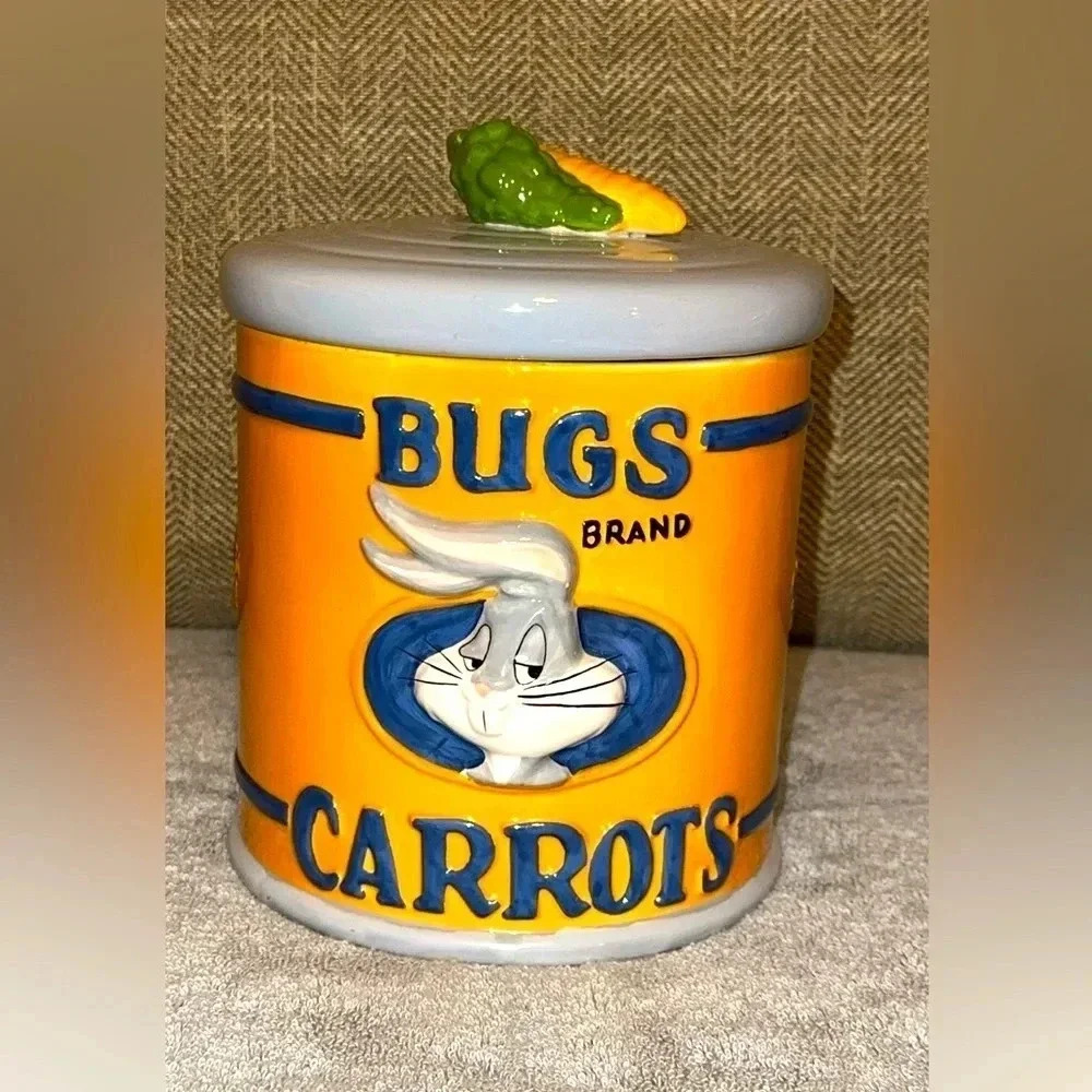 Vintage 1996 Bugs Bunny Brand Ceramic Canister/Cookie Jar Warner Brothers - Picture 2 of 9